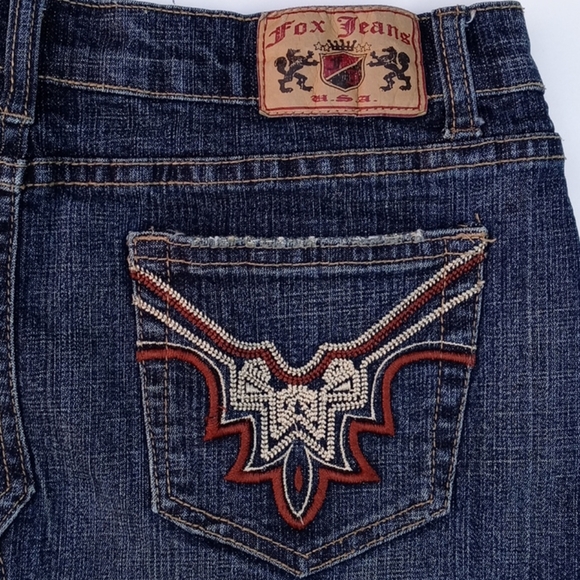 Fox Jeans U.S.A. Unfinished Mini Skirt Sz 9/10 - Picture 3 of 8